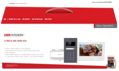 קיט אינטרקום 2Wire HD תחת הטיח — DS-KIS704EY-ACF2/Al